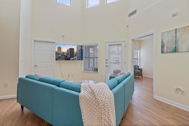 Living area featuring wood finished floors