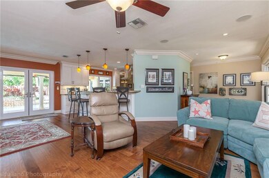 Living area wood floors
