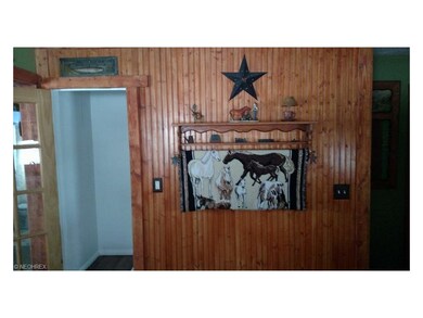 Custom knotty pine in kitchen as accent wall