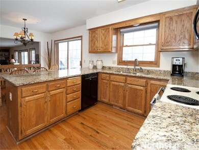 A traditional U shaped kitchen has awesome counter