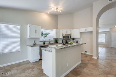 Kitchen toward living area