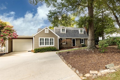 Set far back from the street in a quiet setting.