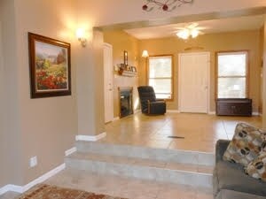 Hearth room/sun room - has both a fireplace and wo