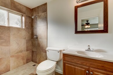 Floor to ceiling tile in master