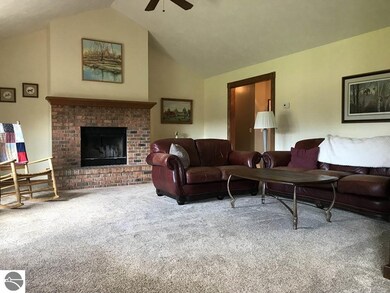 Wood burning fireplace