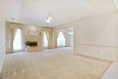 Entrance foyer with light tile floors