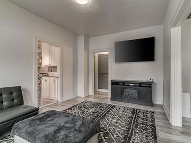 Living room featuring hardwood / wood-style floors