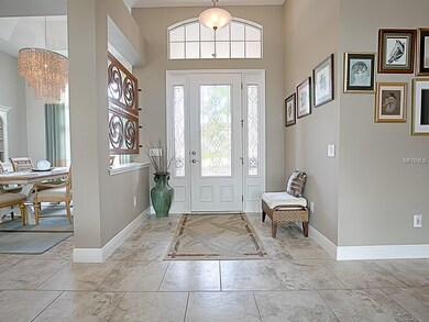 BEAUTIFUL LEADED-GLASS FRONT DOOR INTO YOUR FOYER.