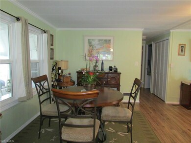 Dining room with laminate flooring
