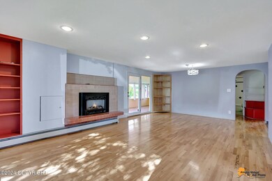 Living Area & Fireplace