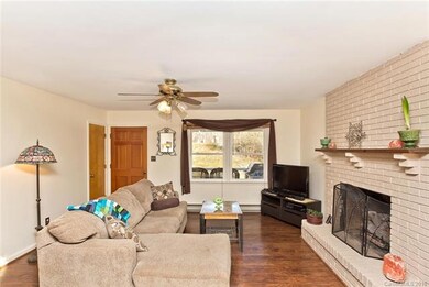 living area with gas fireplace