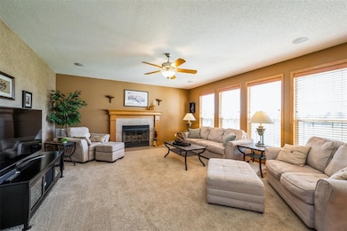 Family Room w/ wood burning fireplace