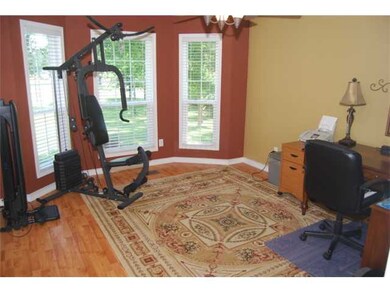This bedroom boasts a bay window and is located on