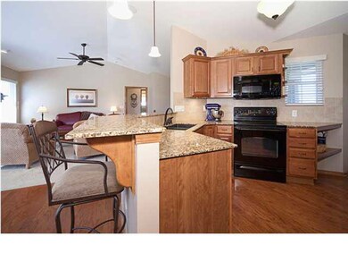 Eating bar with granite countertops