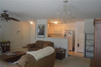 Kitchen overlooking living space
