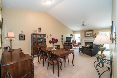Spacious great room with vaulted ceilings.