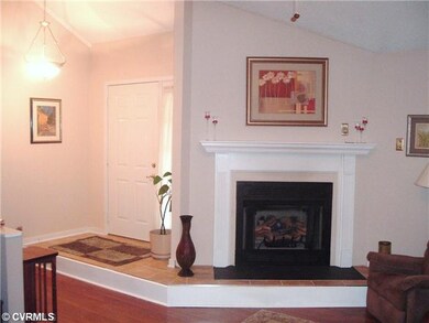 Living Room - Raised Tile Hearth with Gas Fireplac