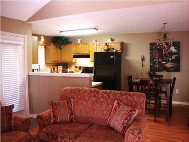 Looking from family room into kitchen.