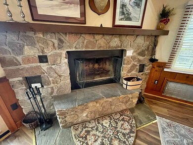 wood burning fireplace