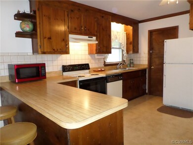Large kitchen open to dining room area!