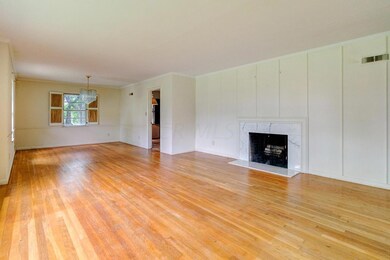 Brixton living room showing fireplace