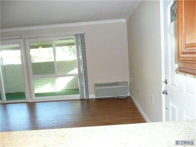 living room at front door