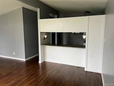 Kitchen open to living room