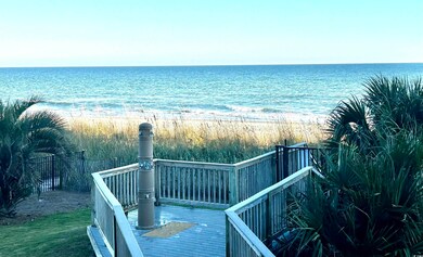 Property view of water with a beach view