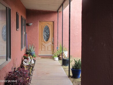 Front door and covered entry