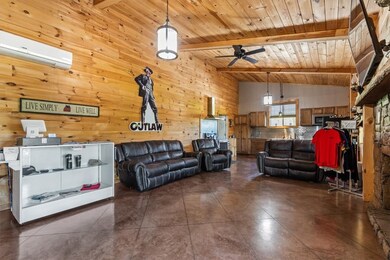 The current owners use this living dining kitchen