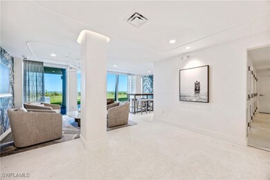 Building lobby with recessed lighting