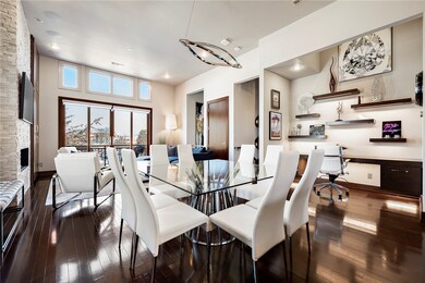 Dining space at the heart of the main level.