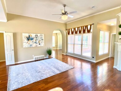 Interior space featuring dark hardwood / wood-styl