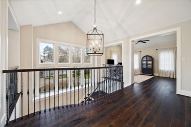 Wide hallways and stunning ceilings on the second