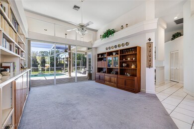 Unfurnished living room with tile patterned floors