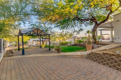 Large paver patio & ramada