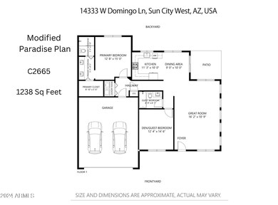 Paradise floor plan 14333 Domingo Ln