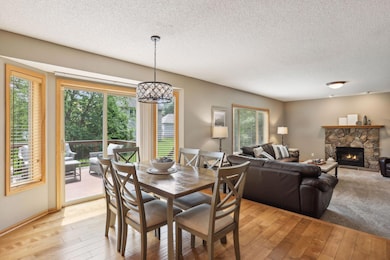 Oversized windows throughout dining space walks right out to maintenance free deck