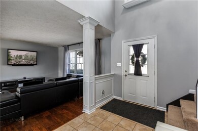 View from entry into Living Room