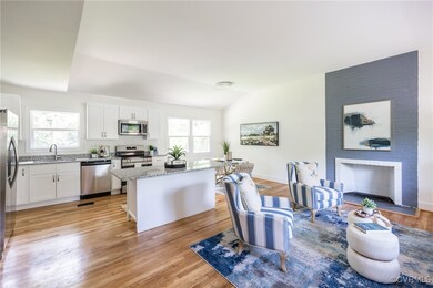 Kitchen with appliances with stainless steel finis