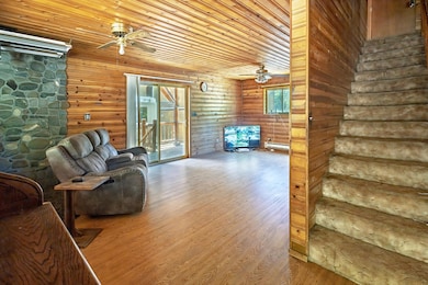 living room and stairs