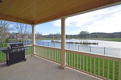 Covered back porch.  One of a kind view