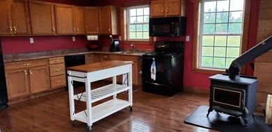 Custom Kitchen with Woodstove