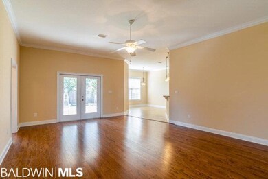 French Doors open onto Back Porch