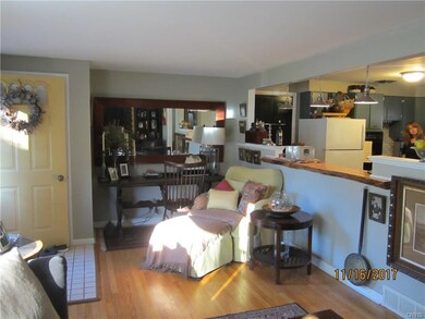 View from other end of living room with open break