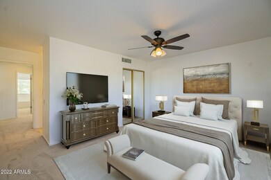 Primary Bedroom Staged