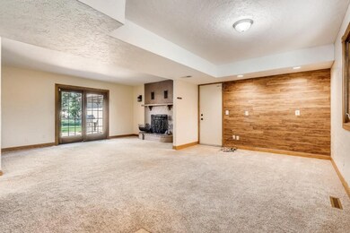 Lower Level Family Room with Fireplace