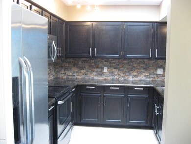 Granite in kitchen.