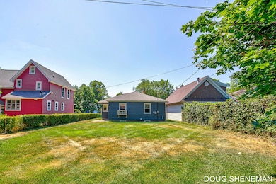 Back view from fenced in yard