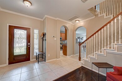 Beautiful etched glass front door.